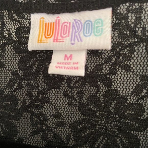 LulaRoe Black Lace Joy sz Med - Picture 3 of 3